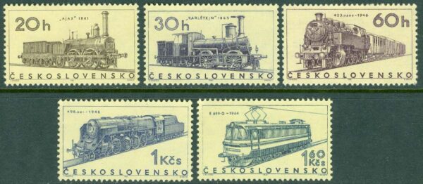 Tjeckoslovakien - M 1603-1607 Lokomotiv, 5 ol **