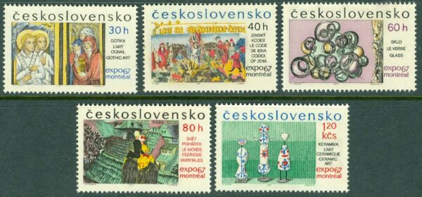 Tjeckoslovakien - M 1694-1698 Världsutställningen EXPO 67 i Montreal, 5 ol **
