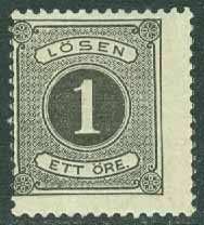 Sverige – F L 11 Lösen t. 13, 1 öre svart **