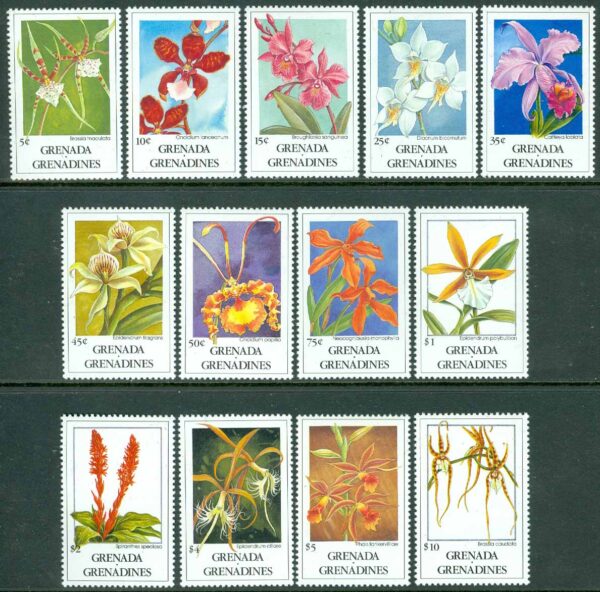 Grenada Grenadines - M 1375-1387 Orkidéer, 13 ol **