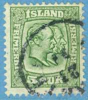 Island – F   79 Två kungar, 5 aur stpl