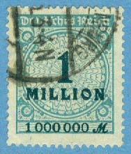 Deutsches Reich – M  314 A Siffertyp, 1 Mio stpl