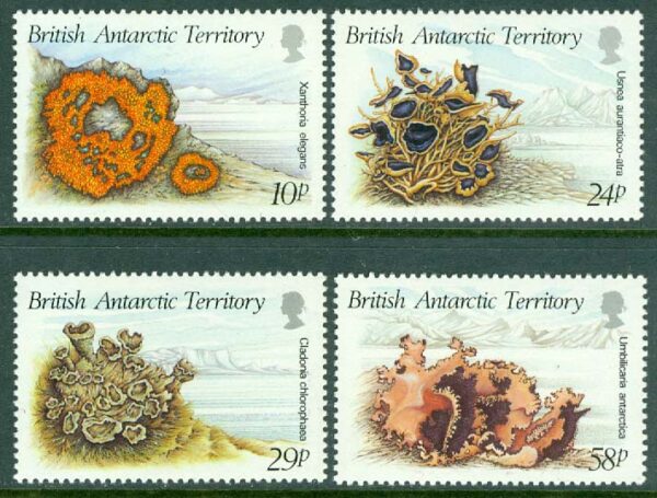 British Antarctic Ter. - M  152-155 Lavar, 4 kpl **