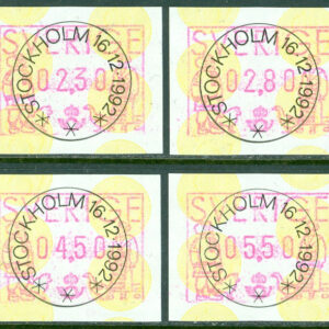 F EA 1e-h Prakt STOCKHOLM 16.12 1992 (utgivningsdagen) 4 ol.