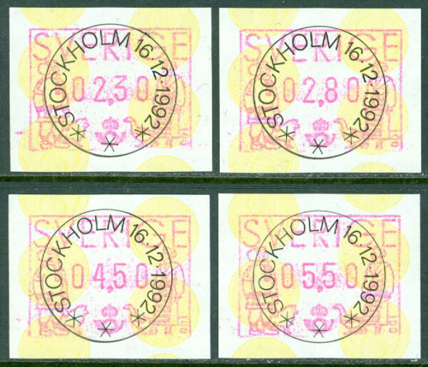 F EA 1e-h Prakt STOCKHOLM 16.12 1992 (utgivningsdagen) 4 ol.