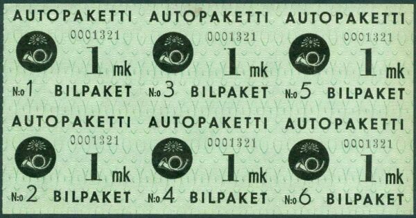 Finland - F BF  1 Busstrafikmärken, Häftesblock **