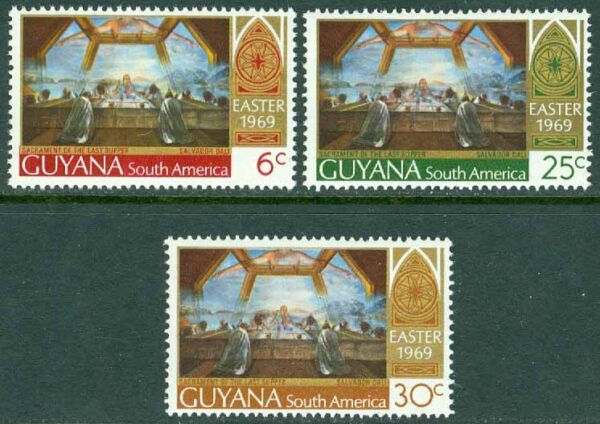 Guyana - M  334-336 Påsk 1969, 3 öl **