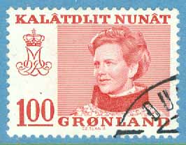 Grönland – F  101 Drottning Margrethe 1.00 Kr stpl