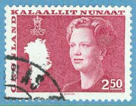 Grönland – F  141 Drottning Margrethe. Typ III, 2,50 kr kpl