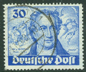 Berlin – M   63 J W von Goethe, författare, 30 Pf stpl