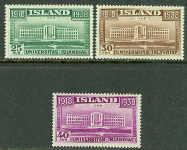 Island - F  237-239 Universitetet i Reykjavik, 3 kpl *