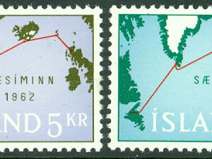 Island – F  403-404 Transatlatiska Telekabeln via Island, 2 kpl *