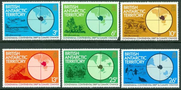 British Antarctic Ter. - M   88-93 Gondwanaland, 6 kpl **, kh