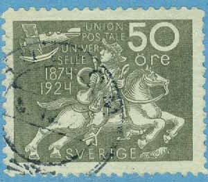 F  220 Världspostföreningen UPU 50 år, 50 öre stpl