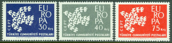 Turkiet - M 1820-1822 Europa CEPT 1961, 3 kpl **