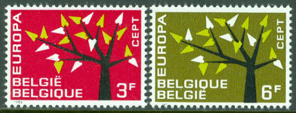 Belgien - M 1282-1283 Europa CEPT 1962, 2 kpl **