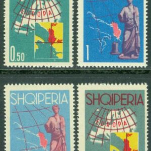 Albanien – M  683-686 Europa CEPT 1962 – Kartor, 4 kpl **