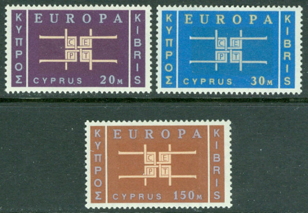 Cypern - M  225-227 Europa CEPT 1963, 3 kpl **