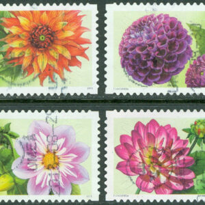 F 2966-2969 Dahlior, 4 kpl stpl