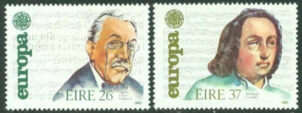 Irland - M  563-564 Eusopa CEPT 1985, Europeiska musikåret, 2 kpl **
