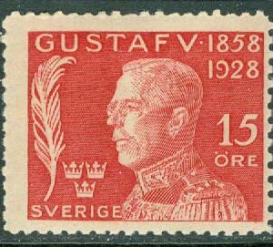 Sverige – F  228 Gustaf V 70 år, 15 öre **
