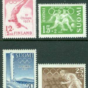 Finland – F  403-404, 409-410 OS 1952 i Helsingfors, 2 utgåvor 4 kpl **