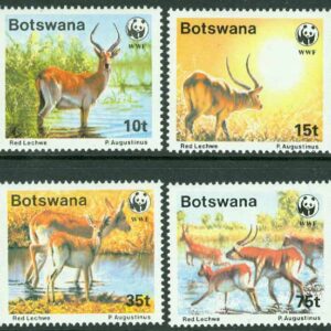 Botswana – M  431-434 WWF Naturskydd, djur, bl.a. vattenbock, 4 kpl **