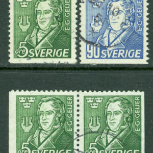 F  374-375  E G Geijer, 4 kpl inkl BB-par stpl