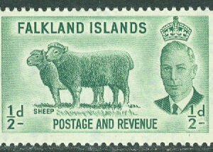 Falkland Islands – M  102 George VI, Får, ½ P **