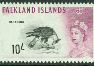 Falkland Islands – M  136 Elisabeth II, Sydlig tofskarakara, 10 Sh **