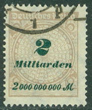 Deutsches Reich – M  326 A Siffertyp 2 Mrd M stpl