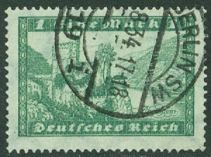 Deutsches Reich – M  364 X Borgen Rheinstein, 1 M stpl