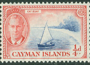 Cayman Islands – M  123 George VI, fiskebåt, 1/4 P **