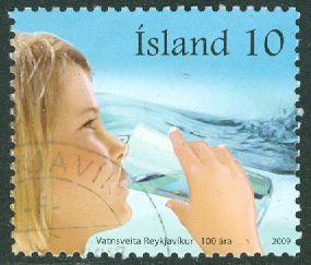 Island – F 1264 Vattenförsörjningen 100 år, 1 kpl stpl