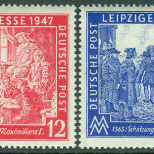 Tyskland Allierad besittning gemensamhetsutgåvor – M  941-942C Leipzigs vårmässa, 2 kpl **