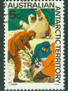 Australian Antarctic Ter. – M   11 Märkning av sjöelefant, 5 C stpl