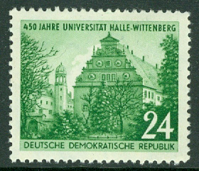 DDR – M  318 Halle-Wittenbergs universitet 450 år, 1 kpl *
