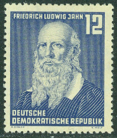 DDR – M  317 Y F L Jahn död i 100 år – Gymnastikguru i Tyskland, 1 kpl *