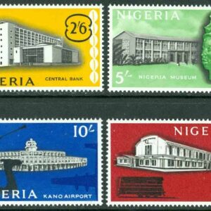 Nigeria – M  101-104 Landsmotiv, byggnader, 4 ol högvalörer **