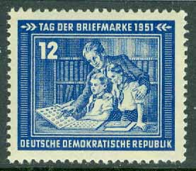 DDR – M  295 Frimärkets Dag 1951, 1 kpl **