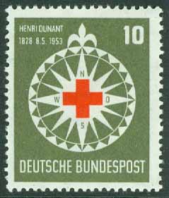 Tyskland – M  164 Henri Dunants födelse 125 år, 1 kpl **