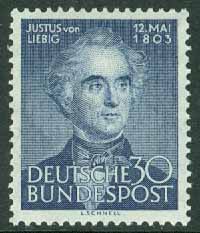 Tyskland – M  166 Justus von Liebig, kemist, 1 kpl *