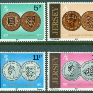 Jersey – M  160-163 Valutareformen på Jersey 100 år, 4 kpl **