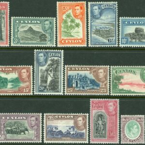 Ceylon – M  230-242 GeorgeVI och landsmotiv, 13 kpl * fl