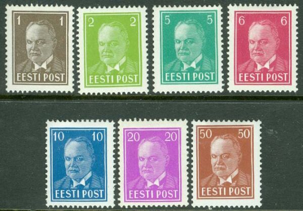 Estland - M  113-119 Statspresident Päts, 7 kpl *