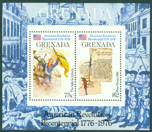 Grenada - M BL  54 USA oavhängigt 200 år, block **