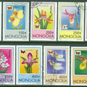 Mongoliet – M 2703-2711 Orkidéer, 9 kpl stpl