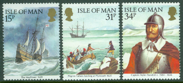 Isle of Man - M  314-316 Historiska förbindelser med USA, 3 ol **