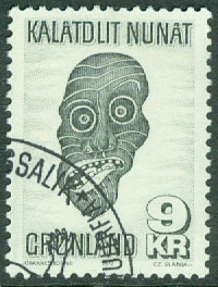 Grönland – F  103 Eskimåmask, 1 kpl stpl