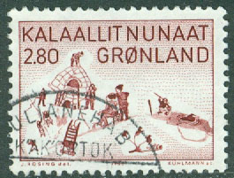 Grönland – F  167 Konst från Thule, 1 kpl stpl